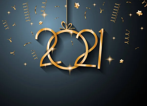 2021 Щасливий Новорічний Фон Ваших Сезонних Листівок Вітальних Листівок Або — стоковий вектор