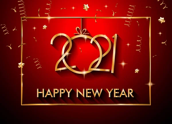 2021 Happy New Year Background Pour Vos Flyers Saisonniers Cartes — Image vectorielle