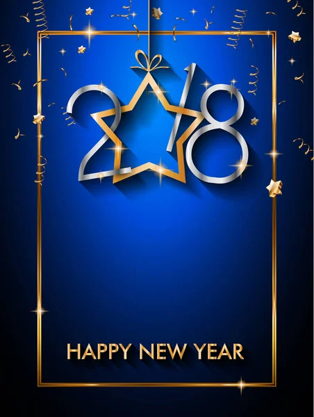 2018 mutlu yeni yıl arka plan mevsimlik el ilanları ve tebrik kartı veya Noel temalı davetler için