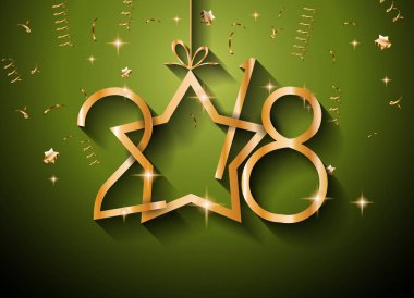 2018 mutlu yeni yıl arka plan mevsimlik el ilanları ve tebrik kartı veya Noel temalı davetler için