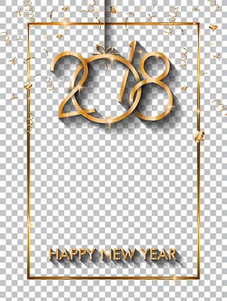 Diseño Feliz Año Nuevo 2018 Para Tarjeta Felicitación Volantes Temporada — Vector de stock