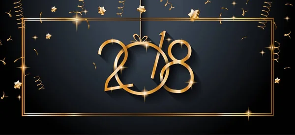 2018 Feliz Año Nuevo Antecedentes Para Sus Volantes Temporada Tarjetas — Vector de stock