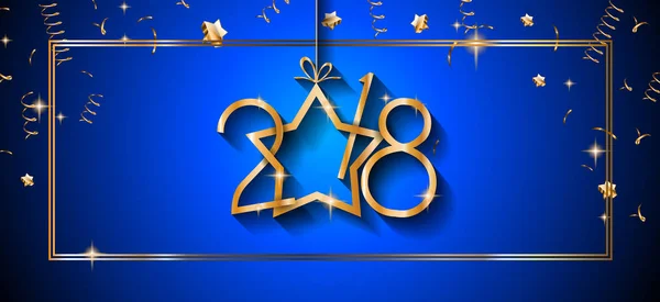 2018 Щасливий Новорічний Фон Ваших Сезонних Флаєрів Вітальних Листівок Або — стоковий вектор