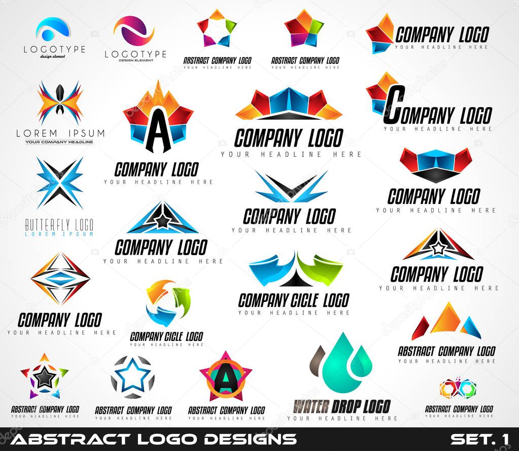 Collection of Creative Logos design for brand identity, company profile or corporate logos with clean elegant and modern style.