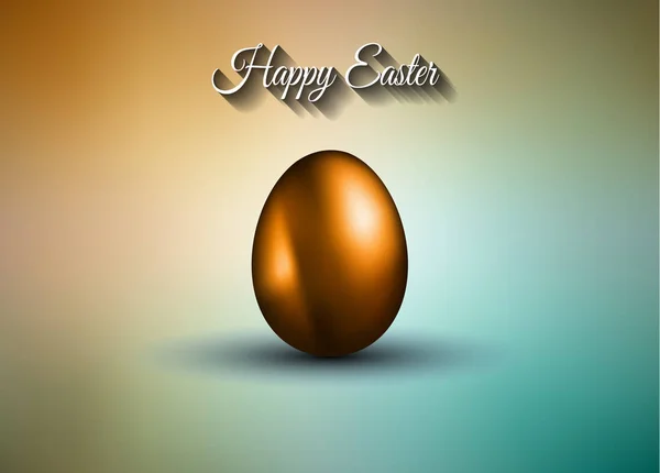 Original Easter Design Template Glossy Egg Shadows Gradient Mesh Background — Stock Vector
