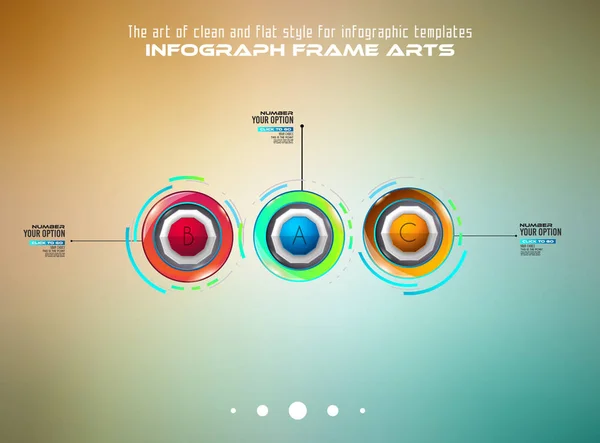 Modelo Infográfico Com Múltiplas Escolhas Muitos Elementos Design Infográfico Mockups — Vetor de Stock