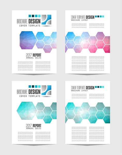 Modello Brochure Flyer Design Depliant Cover Scopi Commerciali Elegante Layout — Vettoriale Stock