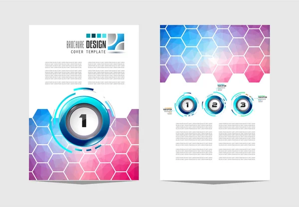 Modelo Folheto Design Folheto Capa Flexível Para Fins Comerciais Layout —  Vetores de Stock