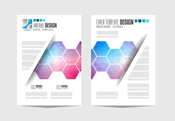 Modelo Folheto Design Folheto Capa Flexível Para Fins Comerciais Layout —  Vetores de Stock