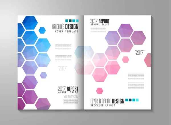 Modello Brochure Flyer Design Depliant Cover Scopi Commerciali Elegante Layout — Vettoriale Stock