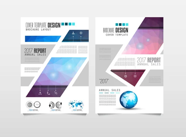 Modello Brochure Flyer Design Depliant Cover Scopi Commerciali Elegante Layout — Vettoriale Stock