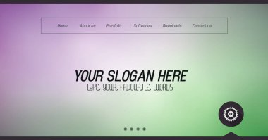 Kaymak arka plan ve metin üstbilgi ve altbilgi için yer ile en az web sitesi ana sayfa tasarımı.
