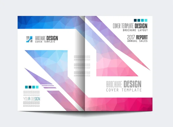 Modelo Folheto Design Folheto Capa Flexível Para Fins Comerciais Layout —  Vetores de Stock