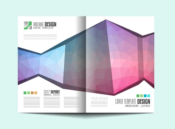 Modelo Folheto Design Folheto Capa Flexível Para Fins Comerciais Layout — Vetor de Stock