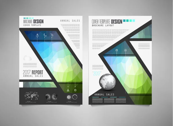 Brochure Template Flyer Design Depliant Cover Business Purposes Elegant Layout — Stock Vector