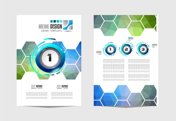 Brochure Template Flyer Design Depliant Cover Voor Zakelijke Doeleinden Elegante — Stockvector