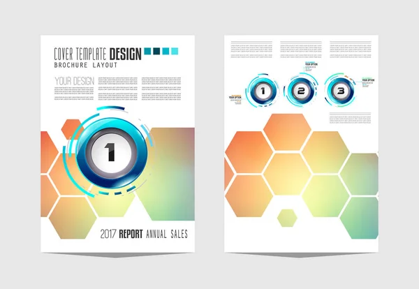 Brochure Template Flyer Design Depliant Cover Business Purposes Elegant Layout — Stock Vector