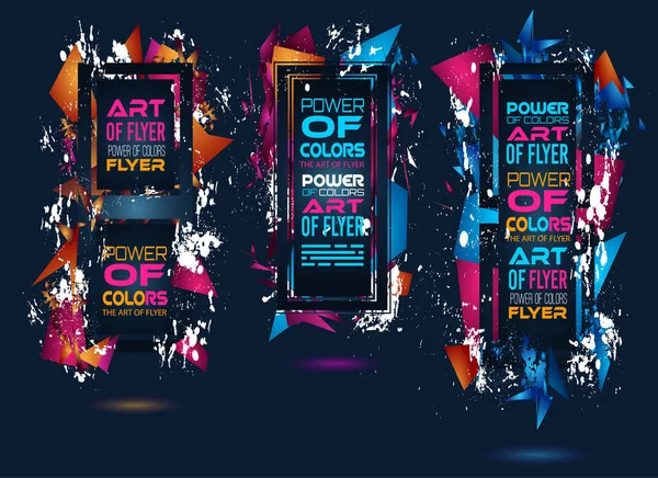 Design Art Futuriste Avec Des Formes Abstraites Des Gouttes Couleurs — Image vectorielle