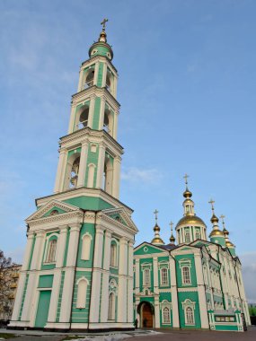 Tambov, Rusya - 5 Aralık 2017: Spaso-Preobrazhensky katedralde Tambov