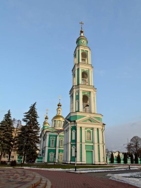 Tambov, Rusya - 5 Aralık 2017: Spaso-Preobrazhensky katedralde Tambov