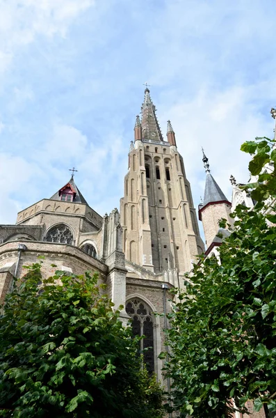 Brugge Belçika Eylül 2014 Kilise Our Lady — Stok fotoğraf