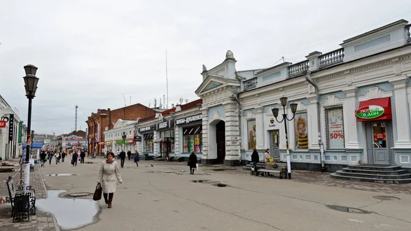 Het Centrum Van Stad Uritskogo Straat City Irkoetsk Land Rusland — Stockfoto