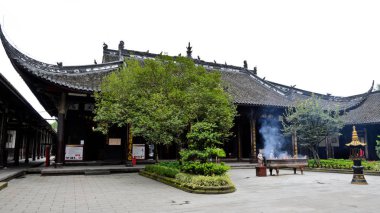 Deyang, Çin - 1 Ağustos 2013: Çü Tapınak