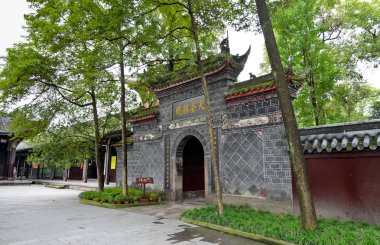 Deyang, Çin - 1 Ağustos 2013: Çü Tapınak