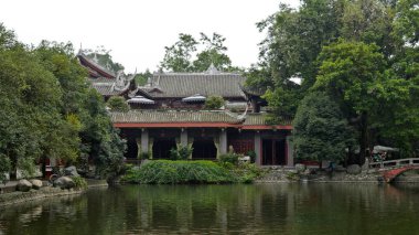 Dujiangyan, Çin - 31 Haziran 2013: Dujiangyan doğal alan 