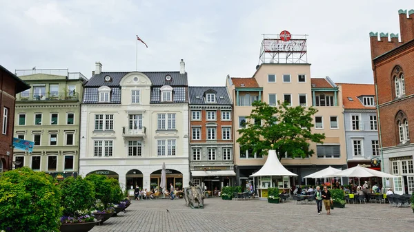 Odense Dinamarca Junio 2012 Plaza Del Ayuntamiento — Foto de Stock