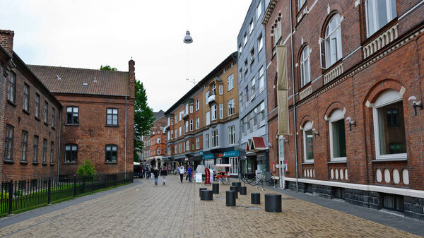 Odense, Denmark - June 26, 2012: Railway Street