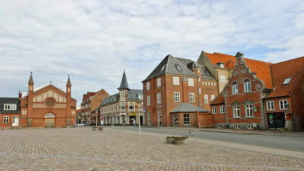 Esbjerg Dinamarca Junio 2012 Church Square — Foto de Stock