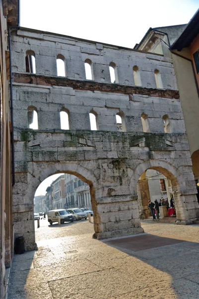 Verona Itália Março 2011 Borsari Gate — Fotografia de Stock