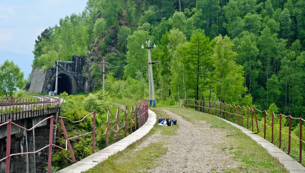 Angasolská Vesnice Rusko Července 2016 Circum Baikal Railway — Stock fotografie