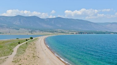 Olkhon Adası, Rusya - 13 Temmuz 2016: Boğaz 
