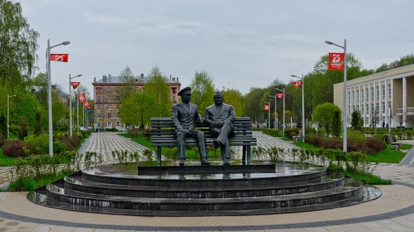 Королев Россия Мая 2020 Года Памятник Королеву Гагарину — стоковое фото