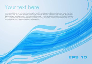 Vector abstract wave rectangle background in blue color clipart