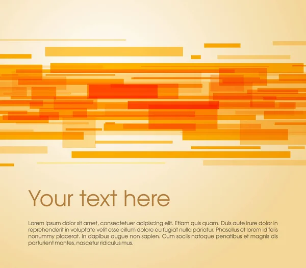 Vektor abstraktes Rechteck Hintergrund in oranger Farbe — Stockvektor