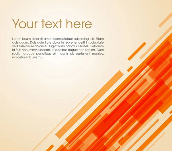 Vector abstracte schuine rechthoek achtergrond in oranje kleur — Stockvector