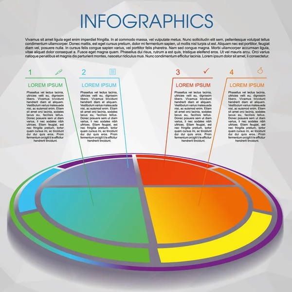 Moderne bunte Infografik-Optionen Vorlagenvektor mit Farbe — Stockvektor
