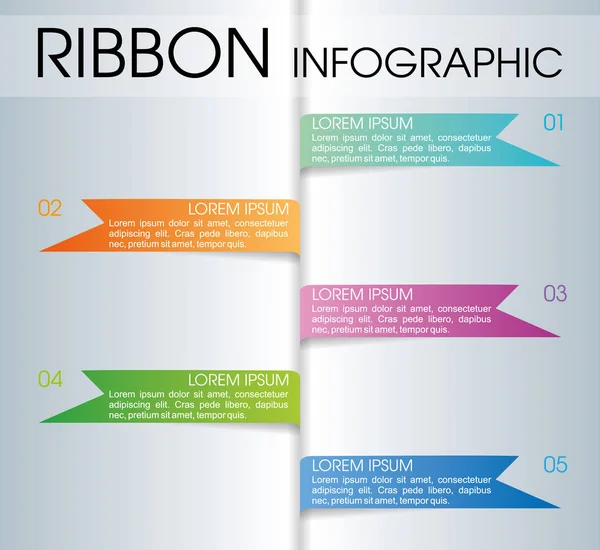 Moderne bunte Infografik-Optionen Vorlagenvektor mit Farbe — Stockvektor