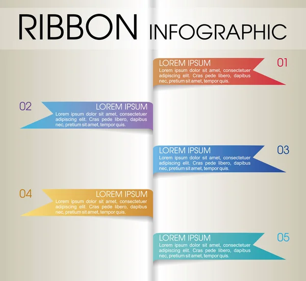 Moderne bunte Infografik-Optionen Vorlagenvektor mit Farbe — Stockvektor