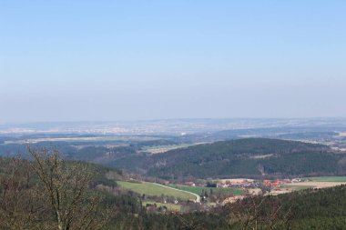 Çek manzara, şehir Ceske Budejovice görünümüne panorama