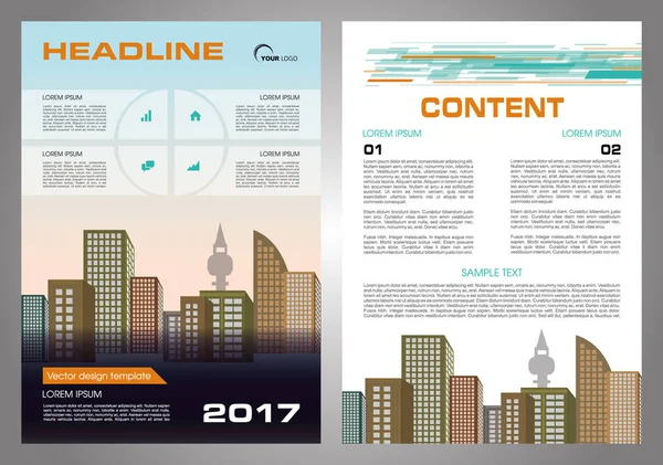 Векторні флаєри, корпоративний бізнес, щорічний звіт, дизайн брошур — стоковий вектор