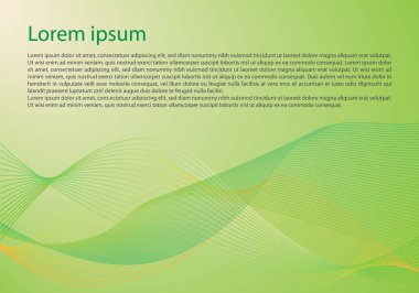 Vektör yeşil arka plan renkli dalga ile