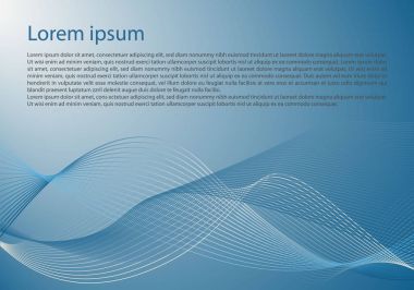 Vektör mavi arka plan ile renkli dalga