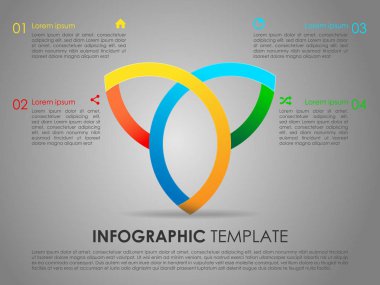 Renkli triang ile modern infographics seçenekleri şablon vektör