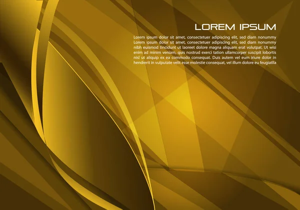 Vektor abstrakter Hintergrund mit Spirale in Goldfarbe — Stockvektor