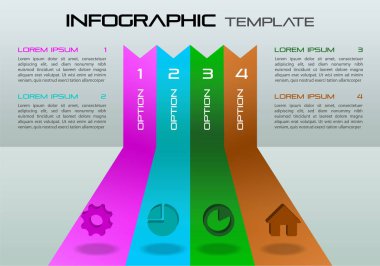 Modern renkli infographics seçenekleri şablon vektör colorf ile