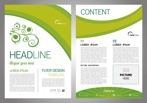 Brochure vectorielle, entreprise, rapport annuel, conception de brochures — Image vectorielle